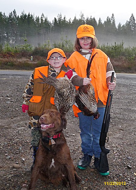 She shot her first pheasant!