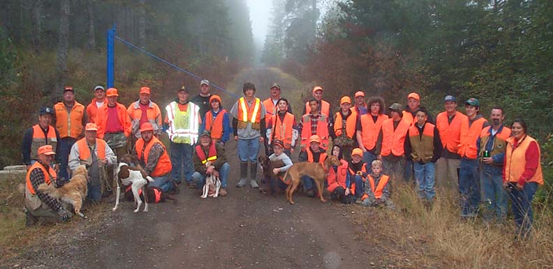 The entire gang.  Largest turnout yet for the youth hunt.