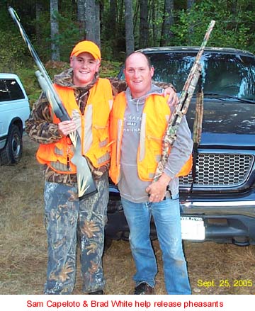 Released pheasants on Sept. 25