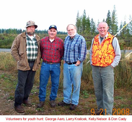 George, Larry & Kelly released, Don brought hats/vests for youth